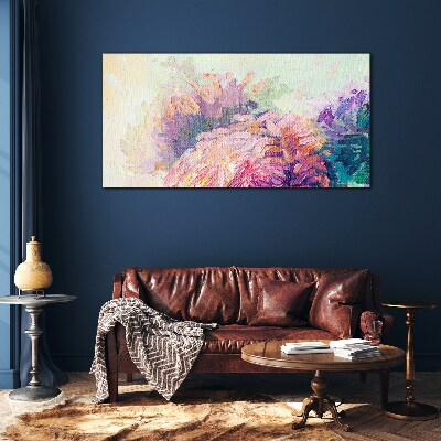 Floral dreams in pastel tones Glass art print