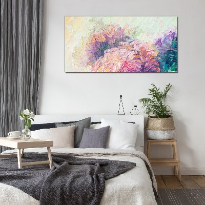 Floral dreams in pastel tones Glass art print