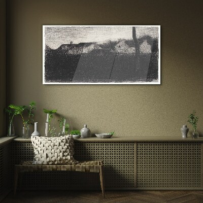 The calm before the storm Glass art print