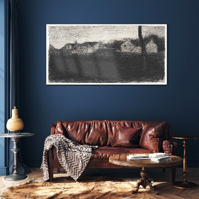 The calm before the storm Glass art print