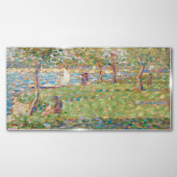 Summer afternoon on the river Wall art on glass