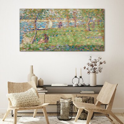Summer afternoon on the river Wall art on glass