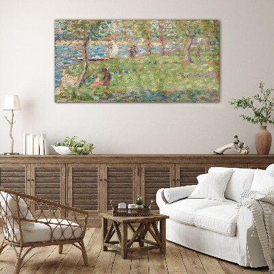Summer afternoon on the river Wall art on glass
