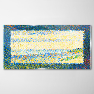 Waves of color in the summer light Glass art print