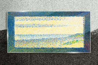 Waves of color in the summer light Glass art print