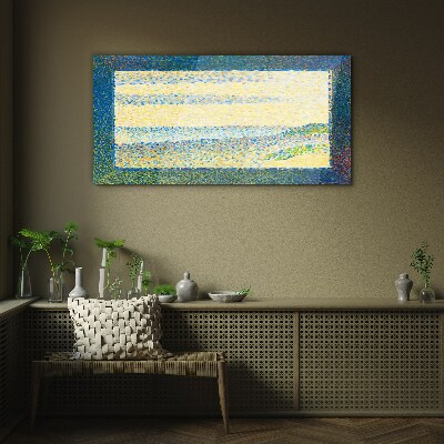 Waves of color in the summer light Glass art print