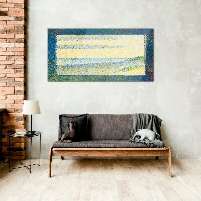 Waves of color in the summer light Glass art print