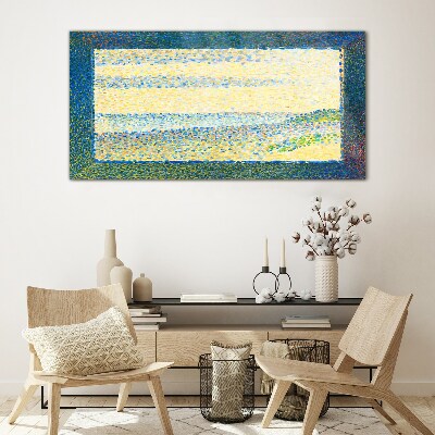 Waves of color in the summer light Glass art print