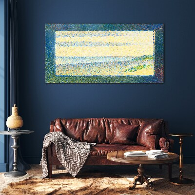 Waves of color in the summer light Glass art print