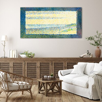 Waves of color in the summer light Glass art print