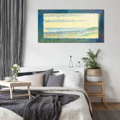 Waves of color in the summer light Glass art print
