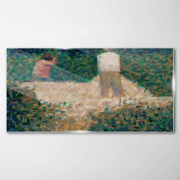 Summer Garden Meeting Wall art on glass