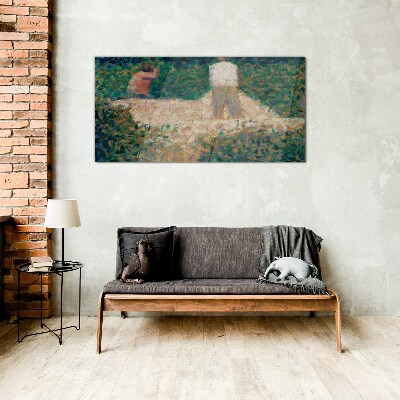 Summer Garden Meeting Wall art on glass