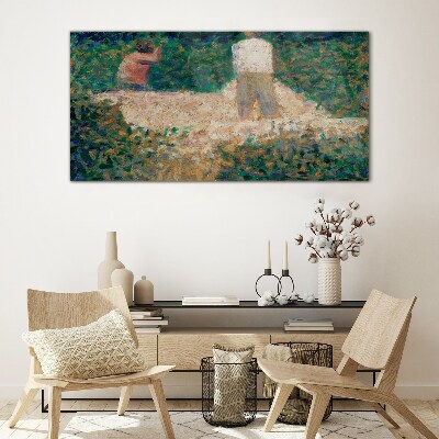 Summer Garden Meeting Wall art on glass