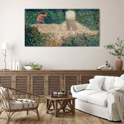 Summer Garden Meeting Wall art on glass