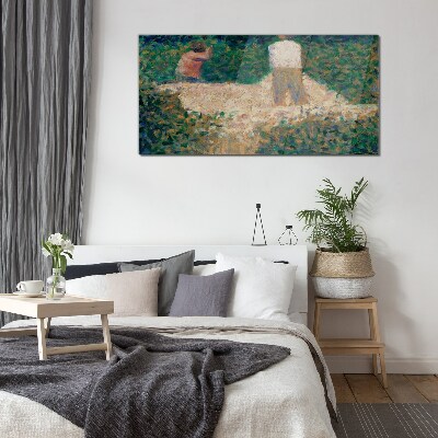 Summer Garden Meeting Wall art on glass