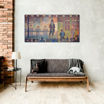 A show in the spotlight Glass art print