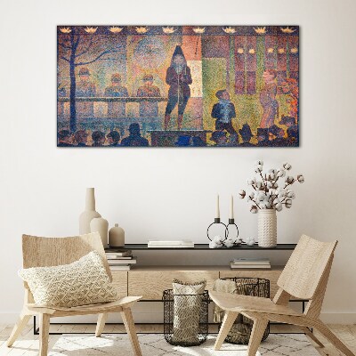 A show in the spotlight Glass art print