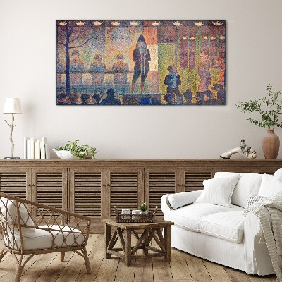 A show in the spotlight Glass art print