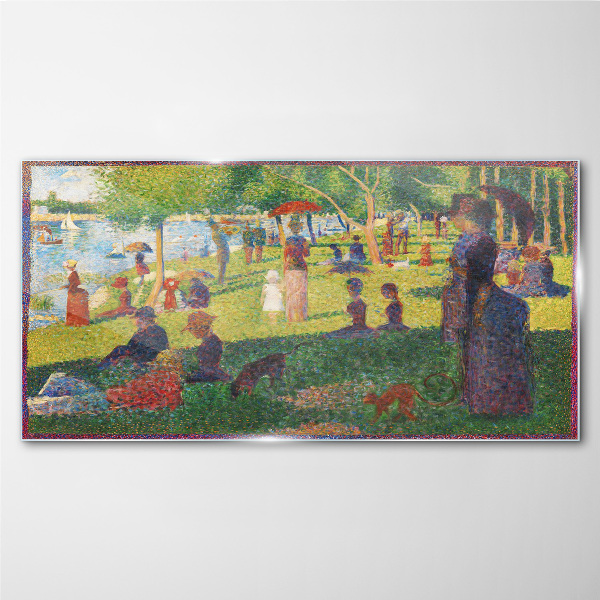 A summer day at the lake Wall art on glass
