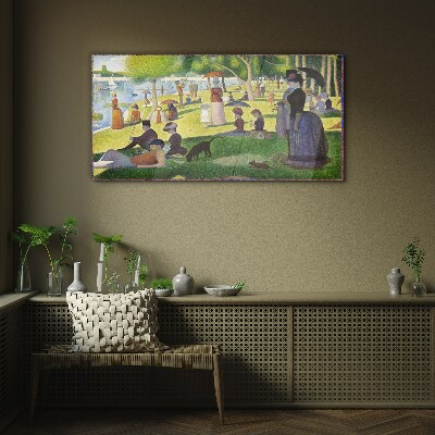 Sunday afternoon by the river Wall art on glass