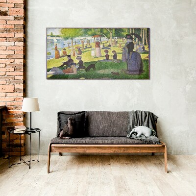 Sunday afternoon by the river Wall art on glass