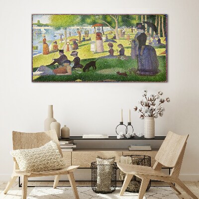 Sunday afternoon by the river Wall art on glass