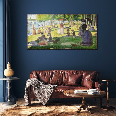 Sunday afternoon by the river Wall art on glass