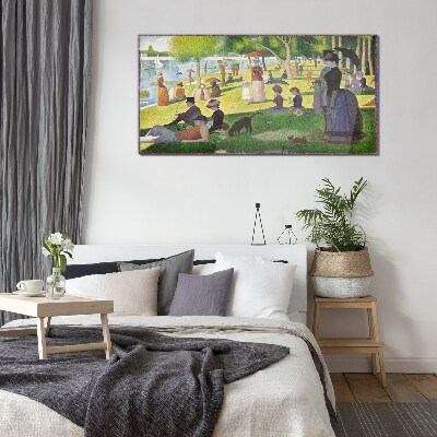 Sunday afternoon by the river Wall art on glass