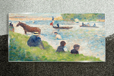 Summer afternoon on the river Glass art print