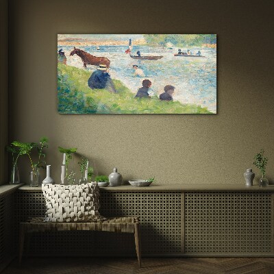 Summer afternoon on the river Glass art print