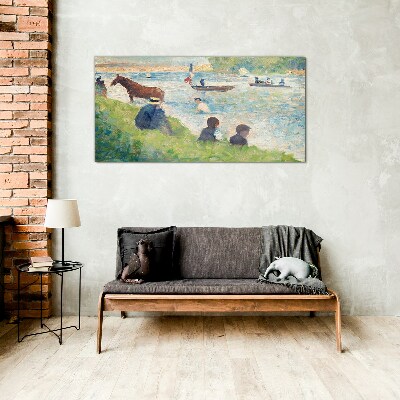 Summer afternoon on the river Glass art print