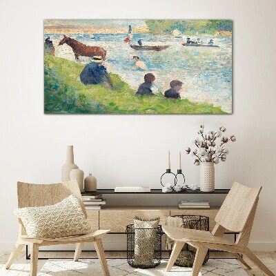Summer afternoon on the river Glass art print