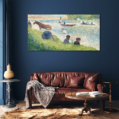 Summer afternoon on the river Glass art print