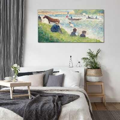 Summer afternoon on the river Glass art print