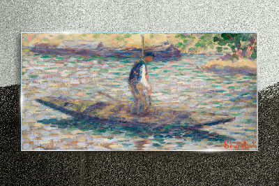 Sailor on the river Glass art print