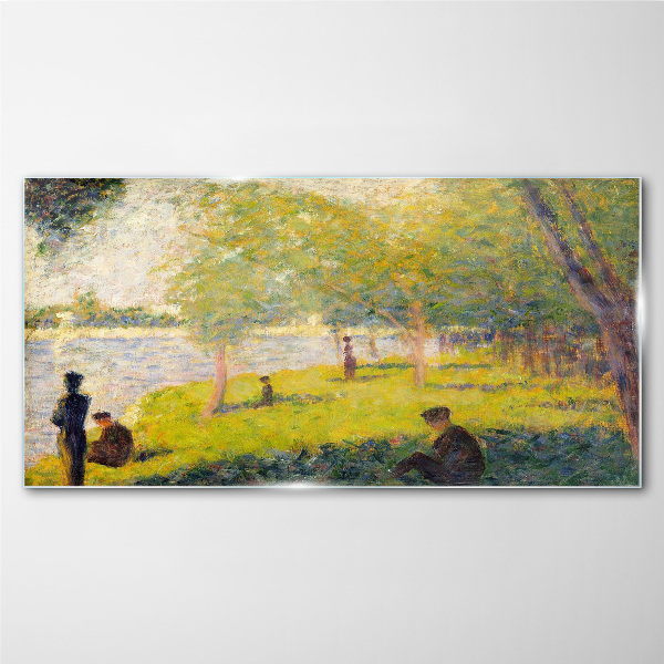 A summer day on the river Glass art print