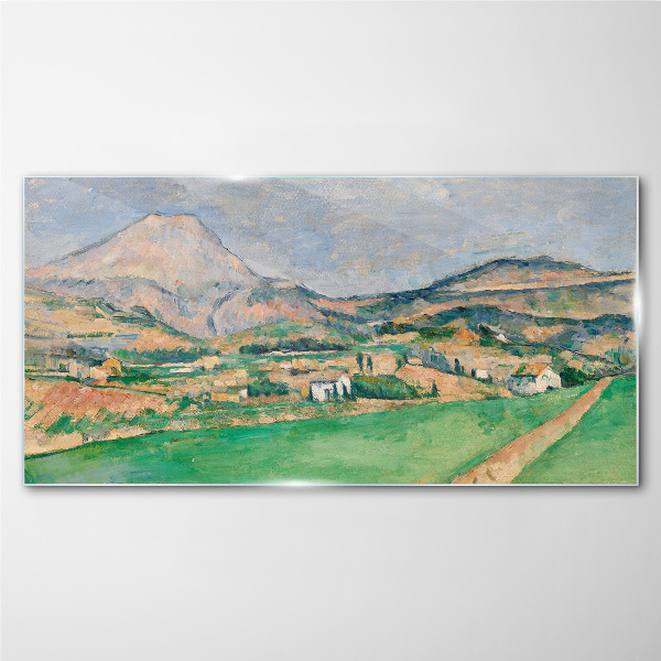 Mountain landscape Wall art on glass