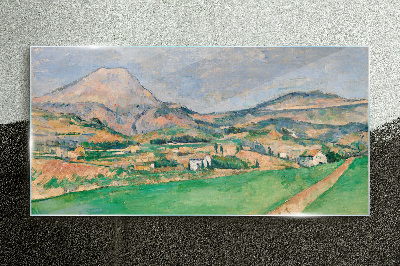 Mountain landscape Wall art on glass