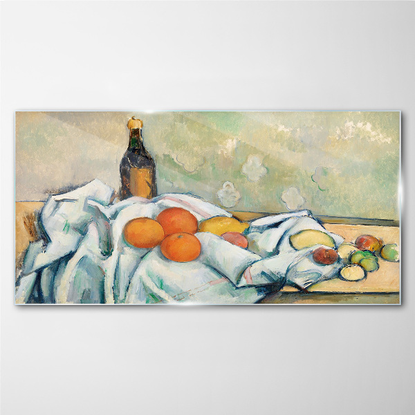 Still life with fruit Glass art print