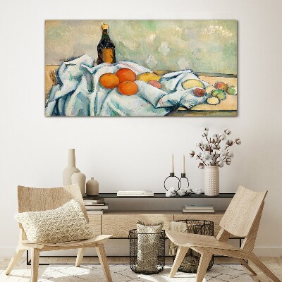 Still life with fruit Glass art print