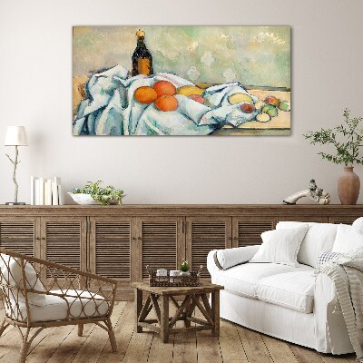 Still life with fruit Glass art print