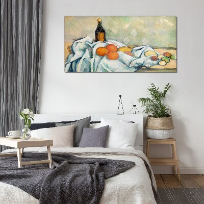 Still life with fruit Glass art print