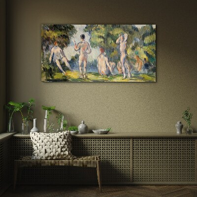 Summer meeting in nature Wall art on glass