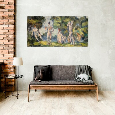 Summer meeting in nature Wall art on glass