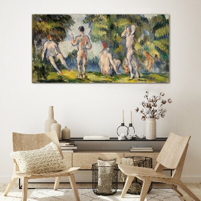 Summer meeting in nature Wall art on glass