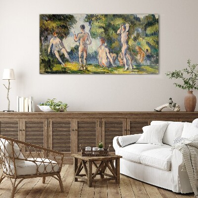 Summer meeting in nature Wall art on glass