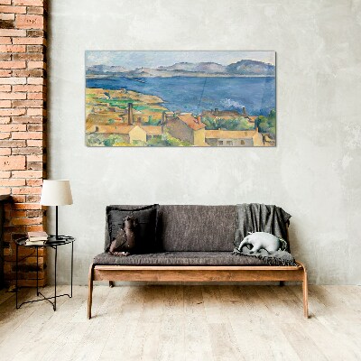 Sea view Wall art on glass