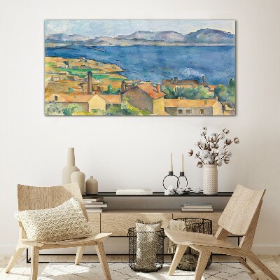 Sea view Wall art on glass