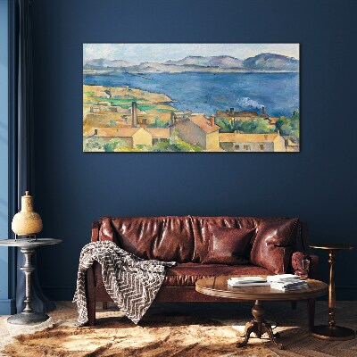 Sea view Wall art on glass
